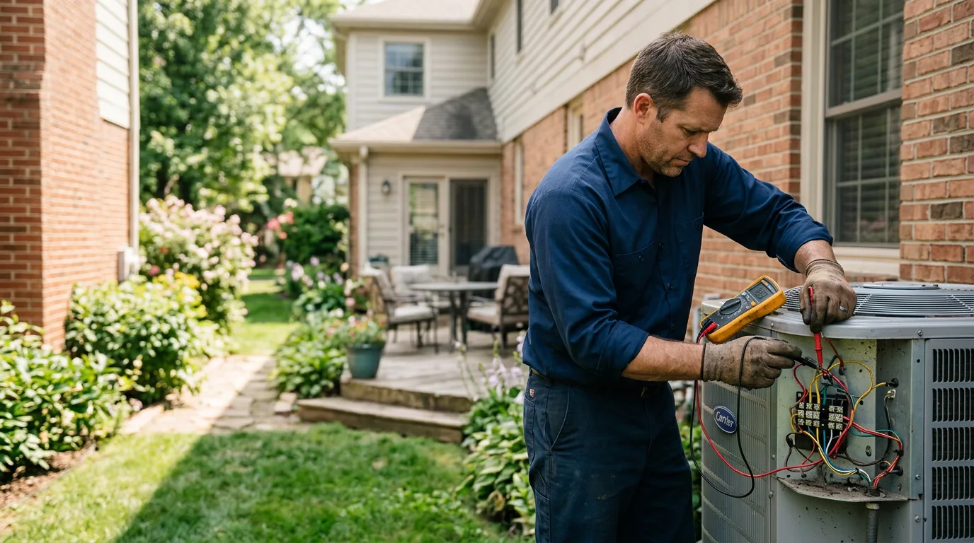 HVAC technician working near Fox Lake, WI